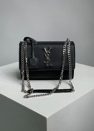 Женская сумка sunset big chain black/silver1 фото