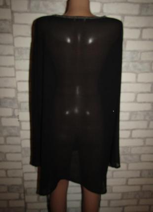 Черная блуза накидка большого размера zizzy3 фото