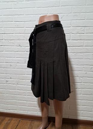 Гарна незвичайна жіноча спідниця юбка міді асиметрія3 фото