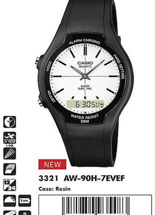 Мужские часы casio aw-90h-7evef