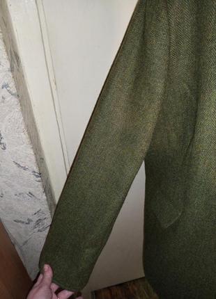 Вовняний-100%,теплий жакет-піджак в ялинку,з кишенями,великого розміру,bauer pour femme8 фото