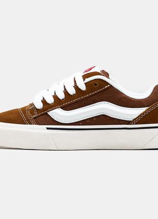 Женские кеды vans knu skool brown white 36-37-38-39-40