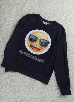 Шикарный свитшот эмодзи пайетки перевёртыши😍