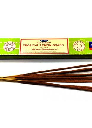 Аромапалочки тропический лемонргасс благовония satya incense tropical lemongrass