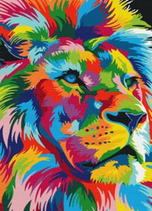 Картина по номерам радужный король зверей
bs9053