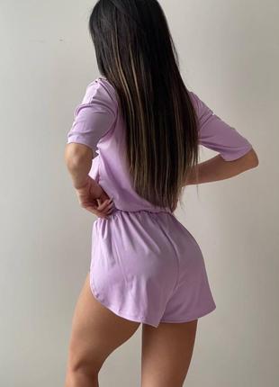 Женская сексуальная, трикотажная пижама в трендовых цветах7 фото