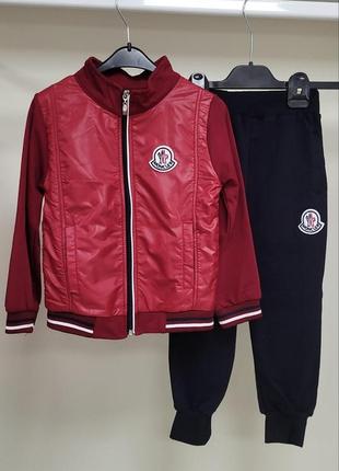 Спортивний костюм  moncler, куртка-вітровка на застібці , для хлопчика