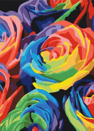 Картина за номерами райдужні троянди