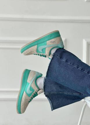 Жіночі кроссівки nike tiffany rainbow x af grey blue10 фото
