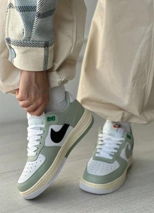 Женские кроссовки nike airforce 1 low olive4 фото