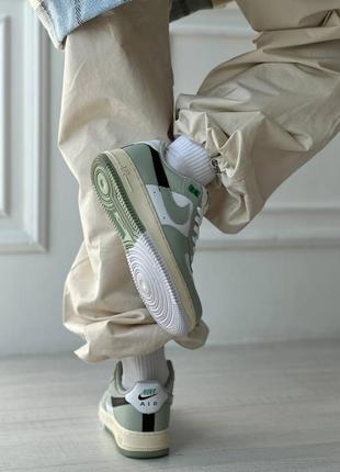 Женские кроссовки nike airforce 1 low olive8 фото