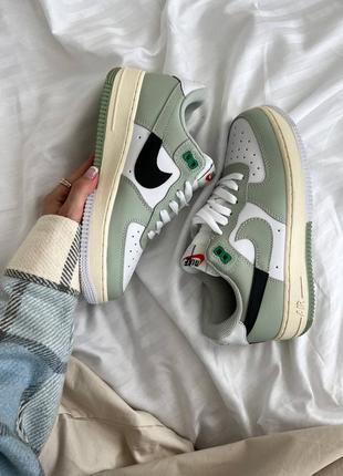 Женские кроссовки nike airforce 1 low olive7 фото