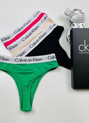 Стринги calvin klein трусы набор 4 штуки в комплекте нижнее белье2 фото