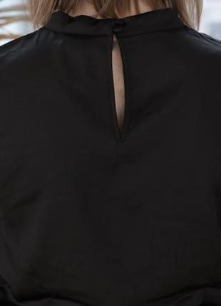 Стильная блуза со сборками производитель - na-kd размер - s цвет - черный4 фото