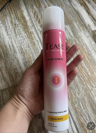 Tease hair spray спрей, стайлинг - лак для волос длинной фиксации и блеска