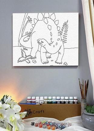 Картина за номерами для дітей art craft динозавр 25х30 см 15521-ac3 фото