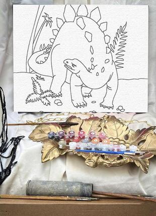 Картина за номерами для дітей art craft динозавр 25х30 см 15521-ac2 фото