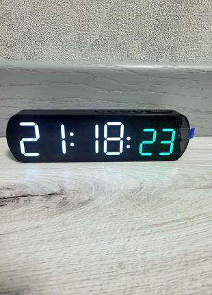 Електронний годинник часы будильник температура таймер7 фото