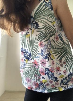Річна блуза топ з квітковим принтом