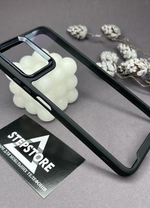 Чехол для xiaomi redmi note 12 5g / poco x5 прозрачный c цветным ободком противоударный пластик