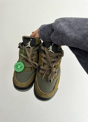 Кроссовки nike air jordan 4 retro “craft olive”6 фото