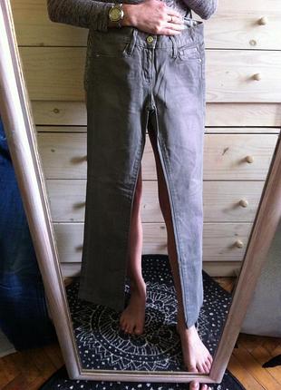 Сірі вузькі джинси скінні з легкої просоченням під шкіру італія 6-8 25:32