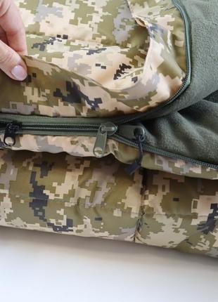 Спальник зимний тактический армейский с флисом до -40 пиксель .спальный мешок одеяло туристический зима3 фото