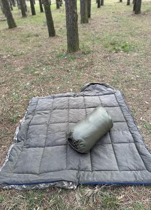 Спальник зимний тактический армейский с флисом до -40 пиксель .спальный мешок одеяло туристический зима8 фото