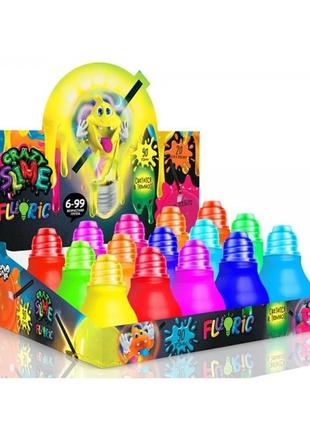 В'язка маса "crazy slime fluoric" лампочка укр (20) slm-07-01u
