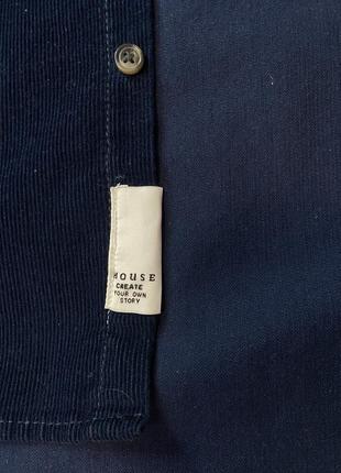 Мужская велюровая рубашка 👔 синего цвета в размере м3 фото