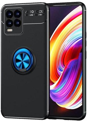 Чохол fiji hold для realme 8 / realme 8 pro бампер накладка з підставкою black-blue