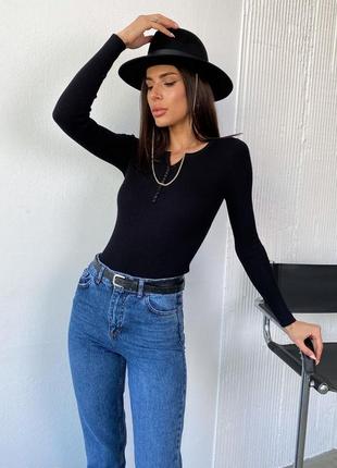 Джемпер в рубчик