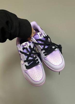 Кросівки a bathing ape bape sta sk8 purple3 фото