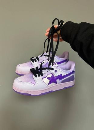 Кросівки a bathing ape bape sta sk8 purple2 фото