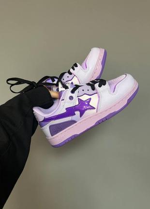 Кросівки a bathing ape bape sta sk8 purple1 фото