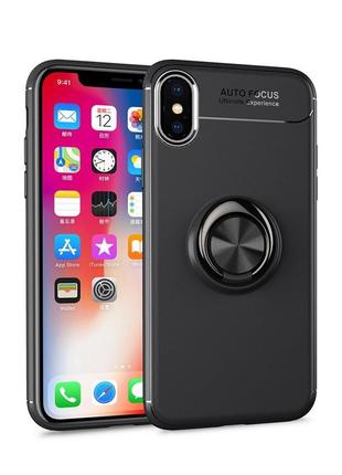 Чохол fiji hold для apple iphone xs max бампер накладка з підставкою black