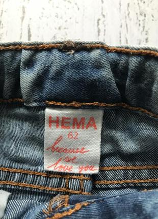Круті джинсові штани штани джинси hema 6міс2 фото