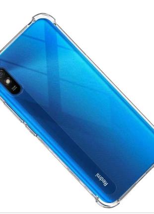 Силиконовая накладка (бампер) для смартфона xiaomi redmi 9at / smtt / прозрачный2 фото