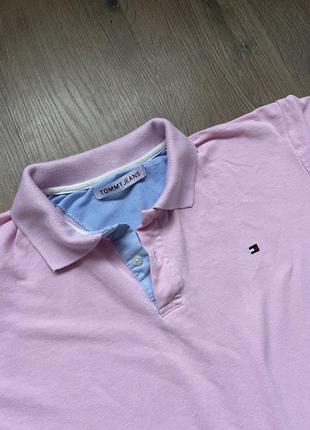 Жіноча футболка polo рожева tommy hilfiger  xxl4 фото