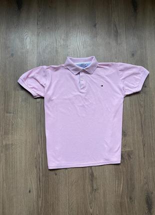 Жіноча футболка polo рожева tommy hilfiger  xxl3 фото