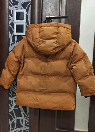 Куртка от mango цвета кемел ( карамель) 3-4 года7 фото