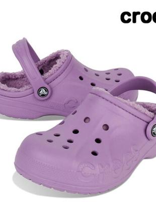 Crocs baya lined clog w8 38-39 р. (24.5 см) оригинал теплые мягкие сабо с мехом крокс2 фото