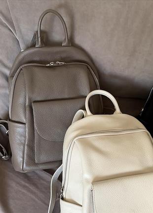 Кожаный рюкзак цвет тауп virginia conti. кожаный рюкзак талия. рюкзак кожа натуральная. рюкзак из натуральной кожи.