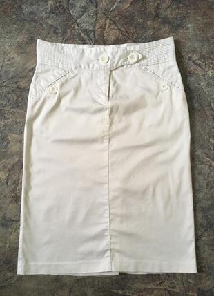 Белоснежная юбка корсетного кроя стрейч от jennyfer