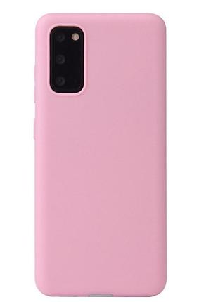 Чехол soft touch для samsung galaxy s20 (g980) силикон бампер светло-розовый2 фото