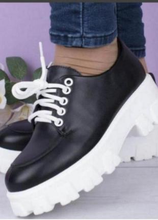 Чорні туфлі на шнурівці,оксфорди ,броги5 фото