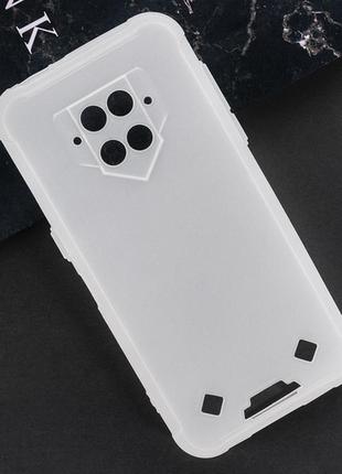 Силіконова накладка (бампер) для смартфона blackview bv9800 матовий білий1 фото