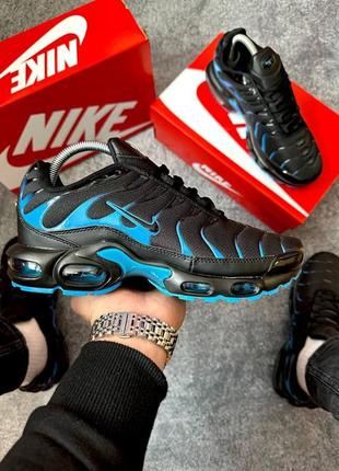 Nike air max plus tn black blue1 фото