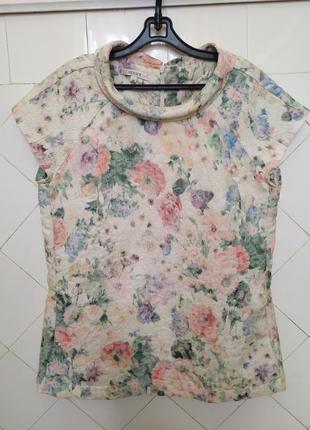 Бельгия.блуза с врезными карманами с цветочным рисунком.3 фото