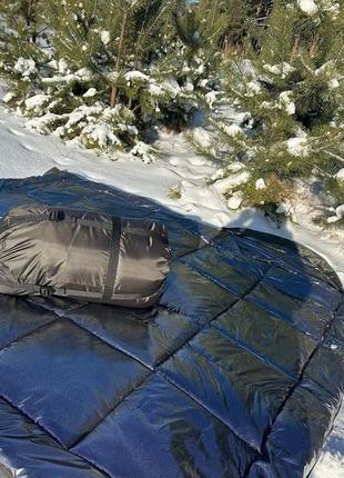 Спальник зимний термо до -40° метровый зимний спальник для суровой зимы с капюшоном ботал олива, хаки8 фото